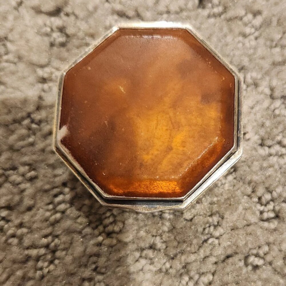 Vintage 1917 hinged pill box. Awesome piece.